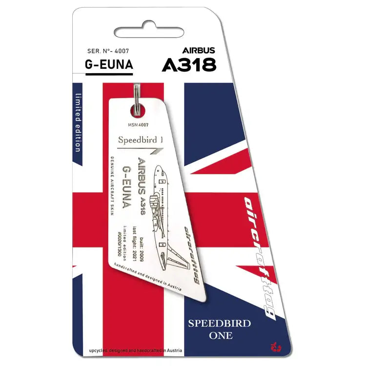 Aircrafttag Airbus A318 British Airways G-EUNA