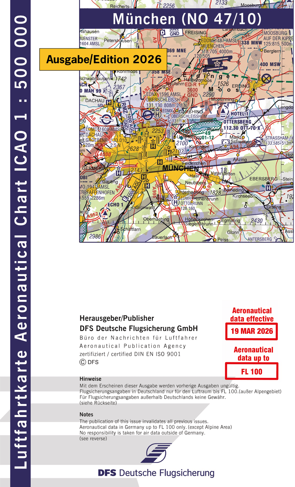ICAO Flugkarte Deutschland 2026, Blatt München