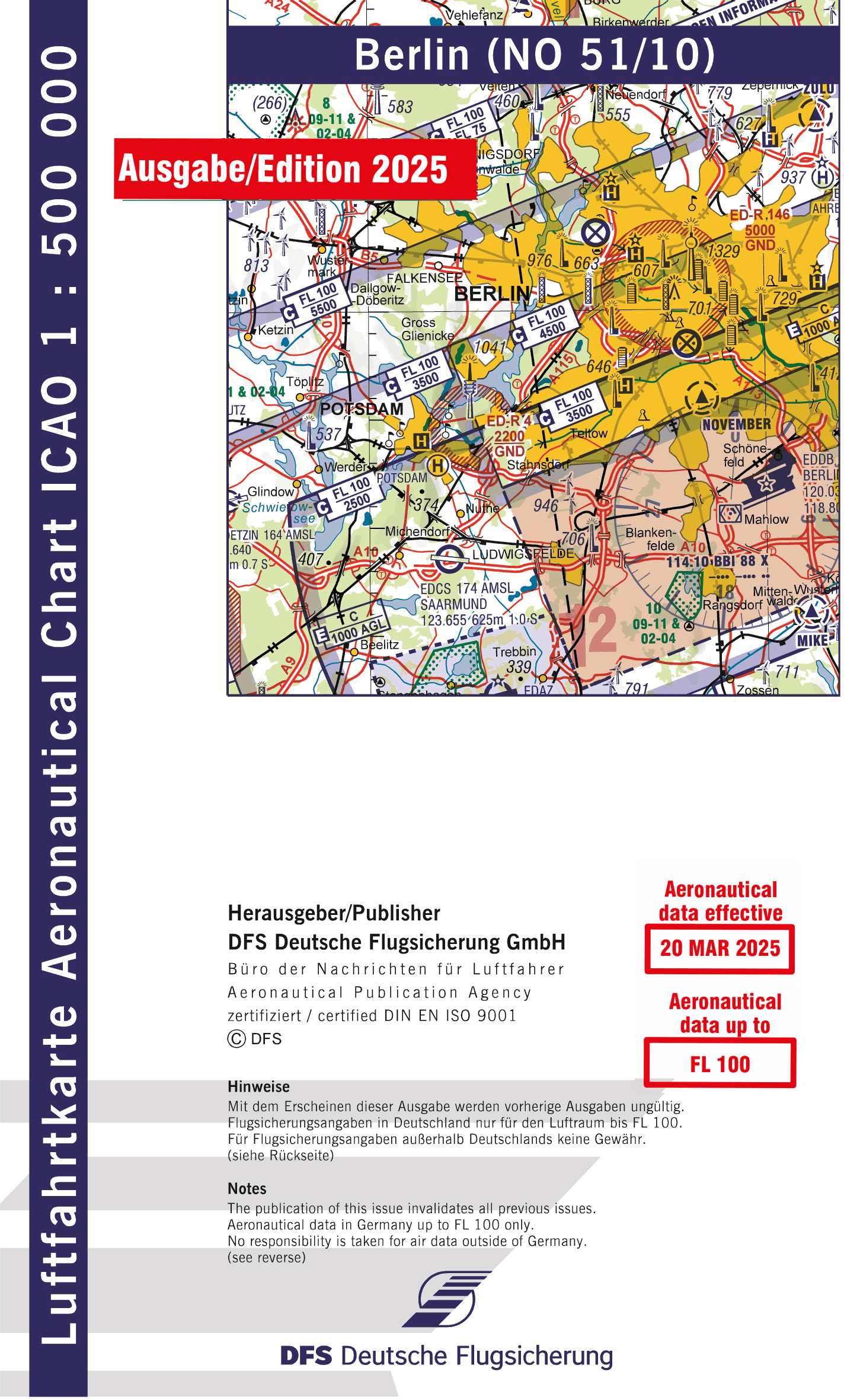 ICAO Flugkarte Deutschland 2025, Blatt Berlin