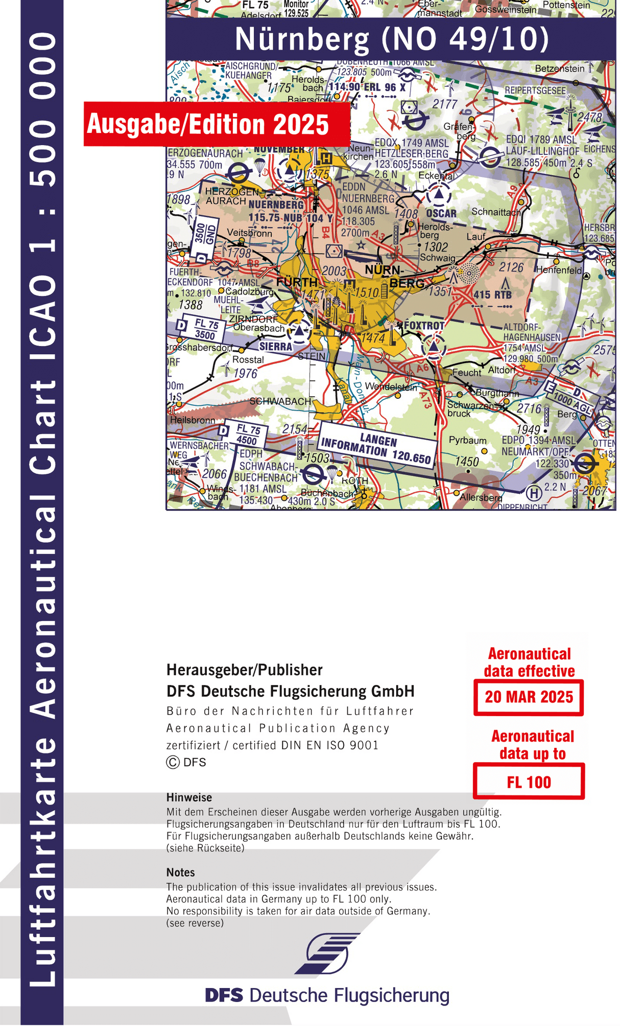 ICAO Flugkarte Deutschland 2025, Blatt Nürnberg