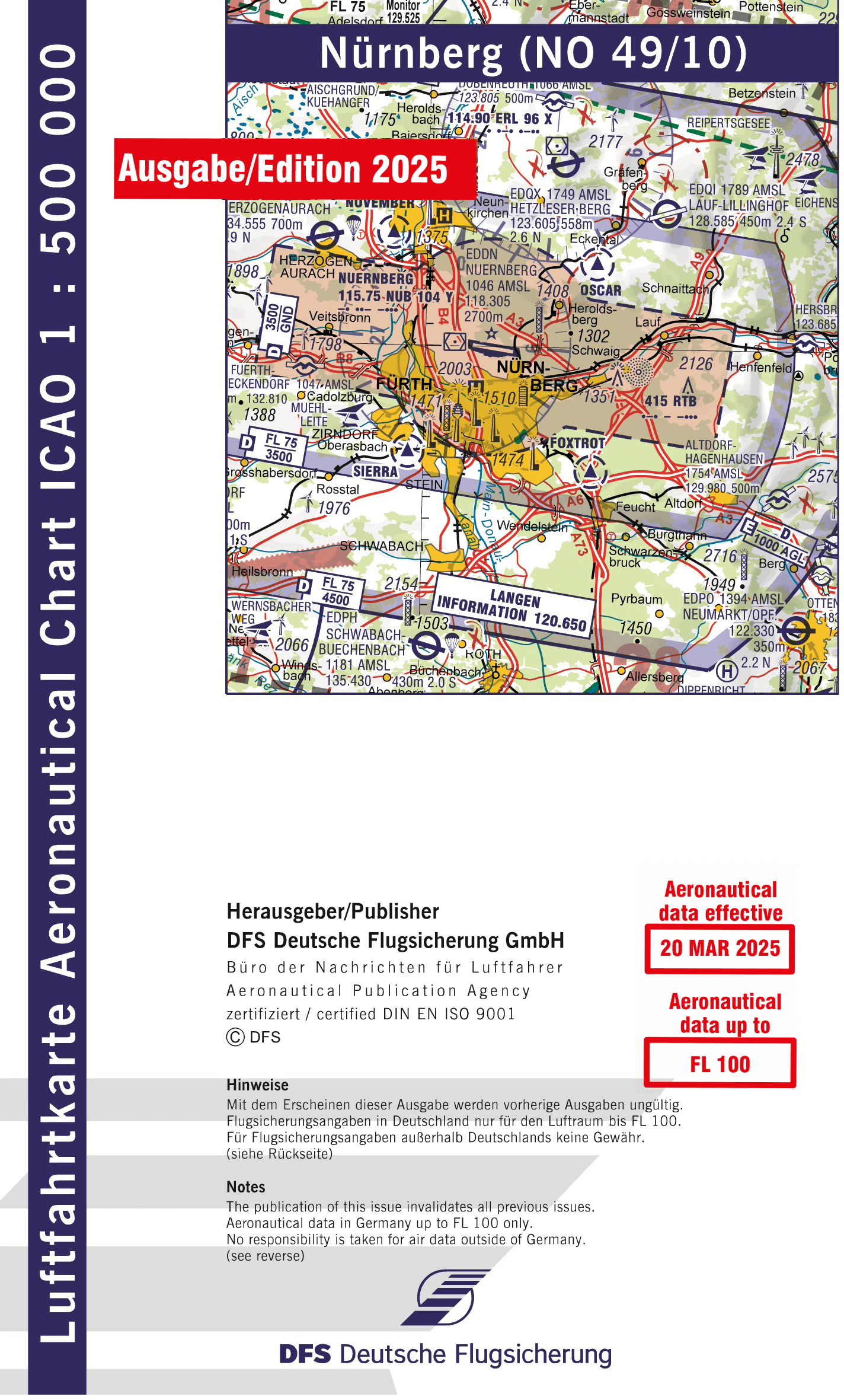 ICAO Flugkarte Deutschland 2025, Blatt Nürnberg