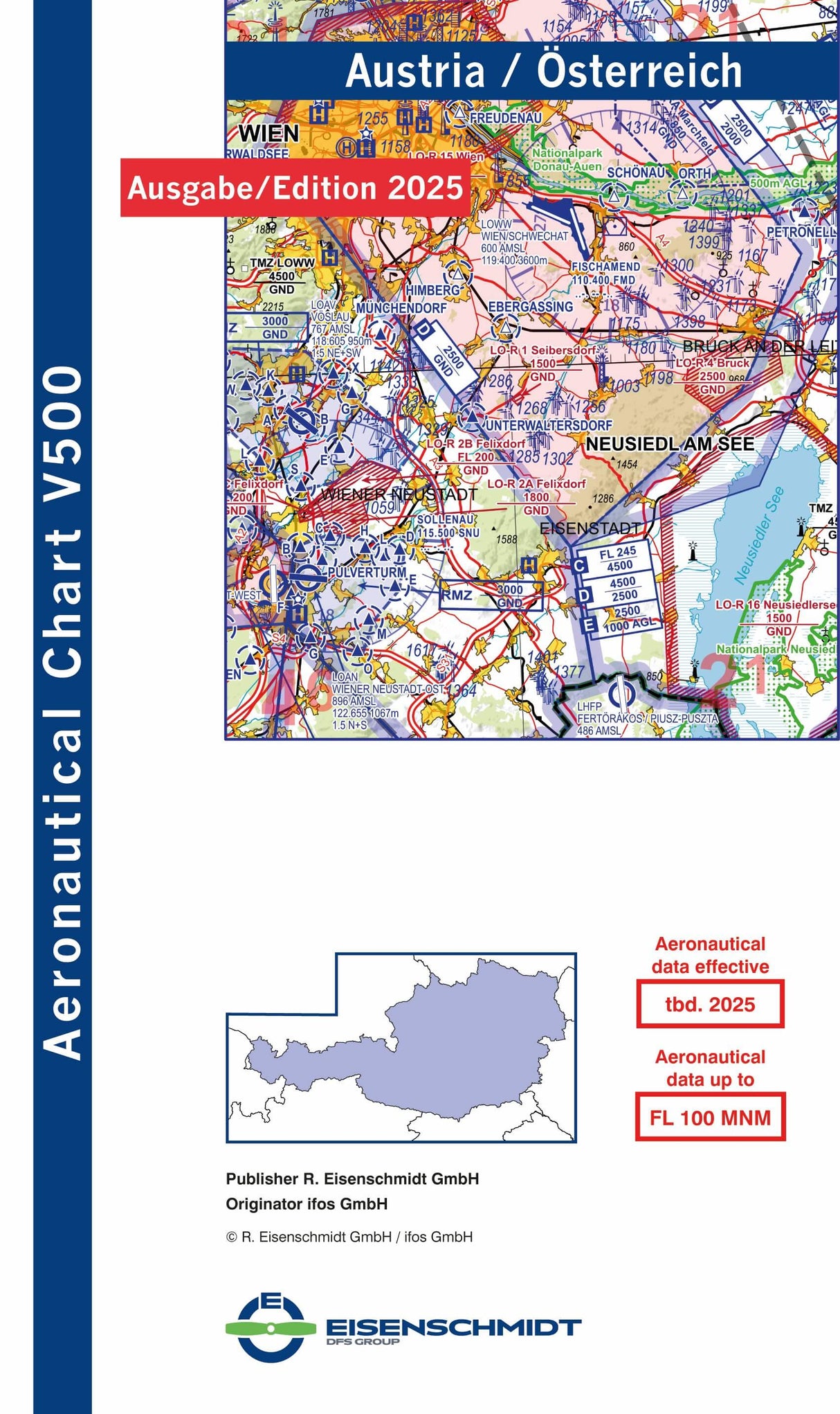 ICAO VFR Flugkarte V500 Österreich 1:500.000