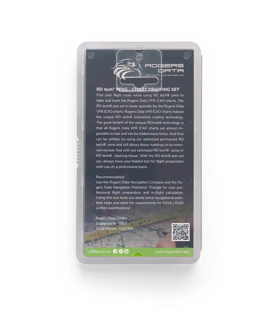 Rogers Data Schreibset für laminierte Luftfahrtkarten