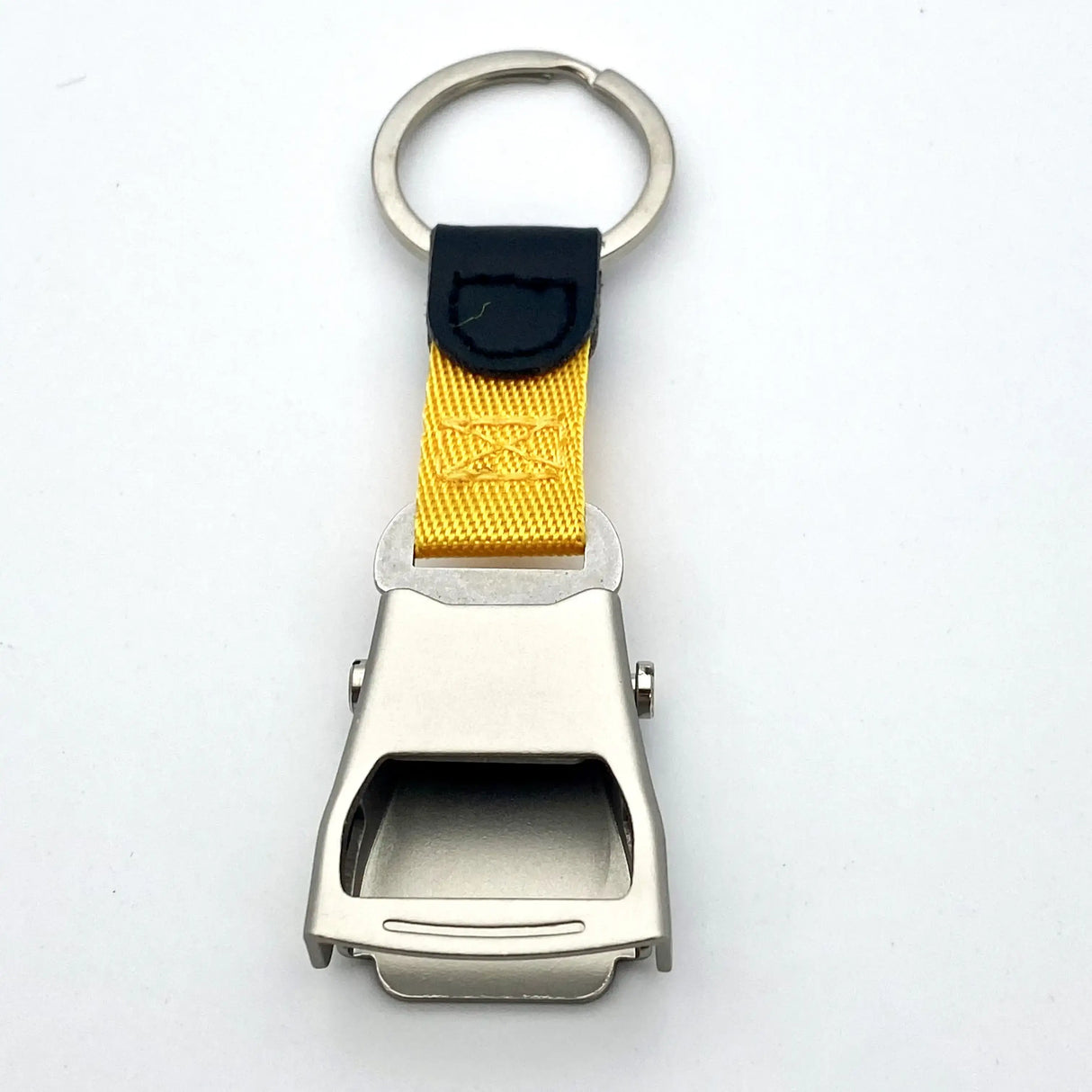 Schlüsselanhänger Flugzeuggurtschnalle mit Flaschenöffner