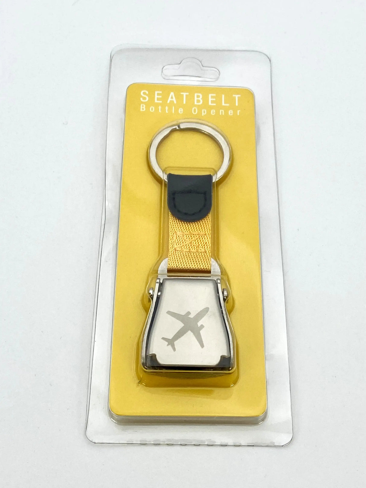 Schlüsselanhänger Flugzeuggurtschnalle mit Flaschenöffner