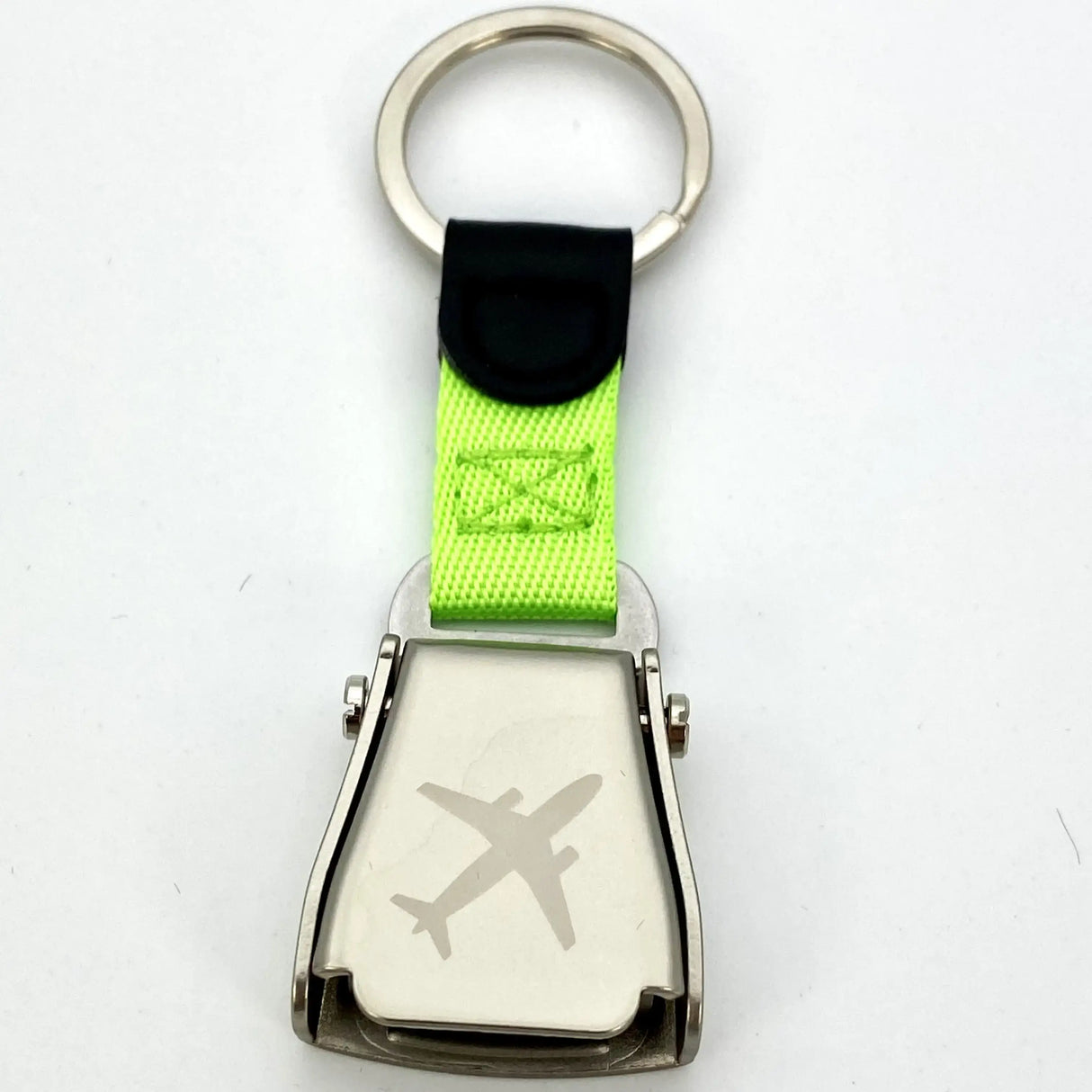 Schlüsselanhänger Flugzeuggurtschnalle mit Flaschenöffner