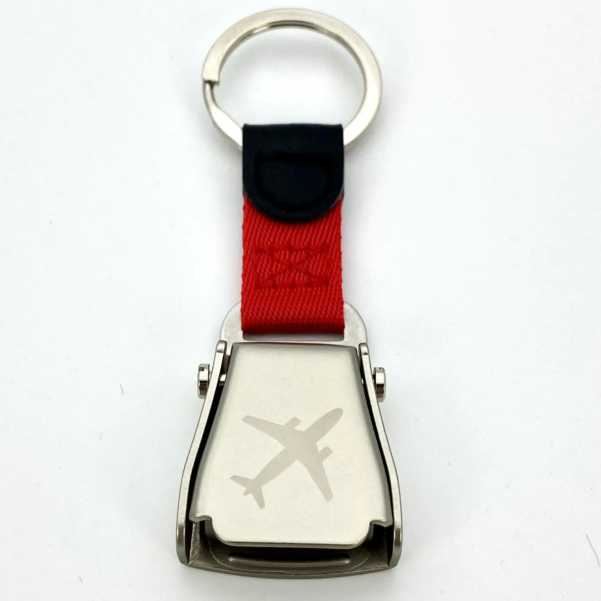 Schlüsselanhänger Flugzeuggurtschnalle mit Flaschenöffner