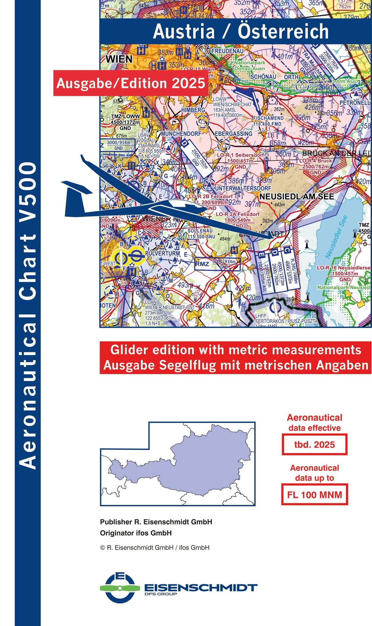 ICAO Segelflugkarte V500 Österreich 1:500.000