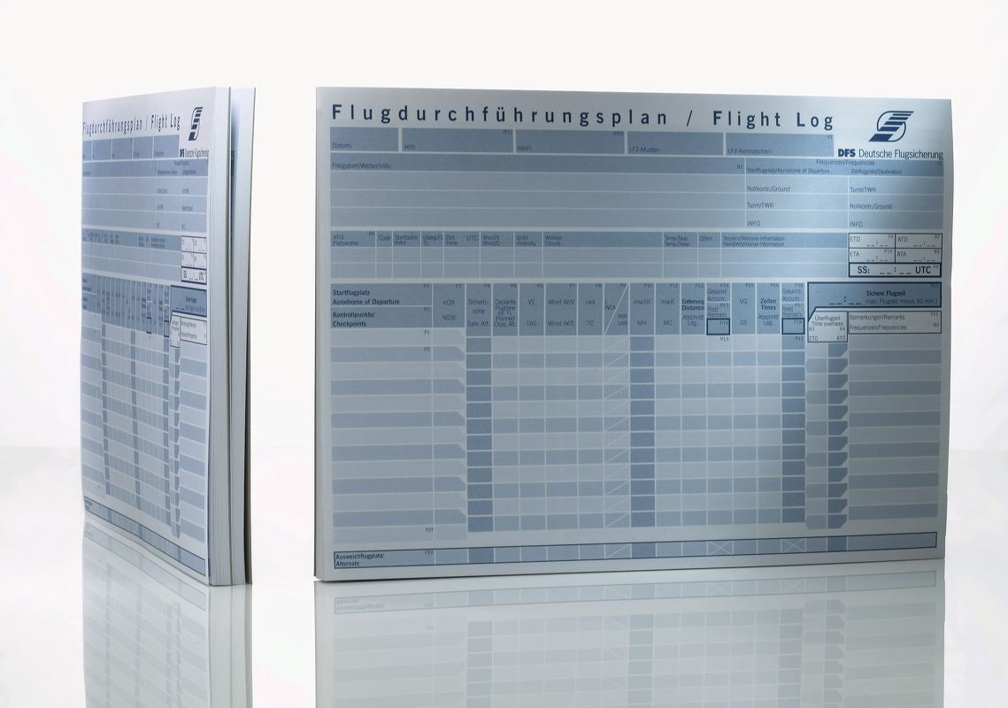 DFS Flugdurchführungsplan-Block A4 50 Blatt