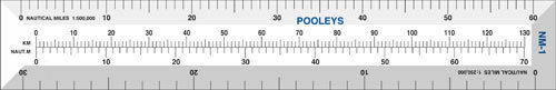 Pooleys Navigationslineal NM1 (10 inches / 24 cm)