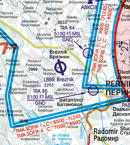 Rogers Data VFR Flugkarte Bulgarien