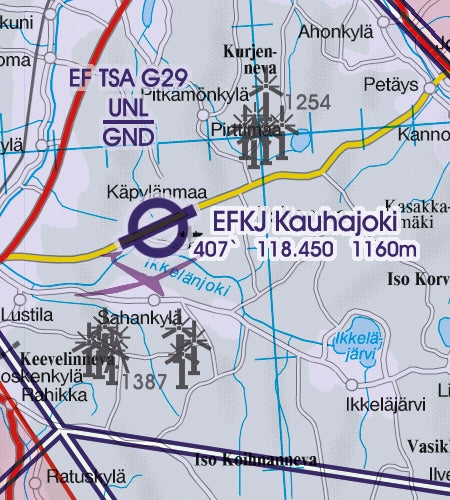 Rogers Data VFR Flugkarte Finnland Zentrum