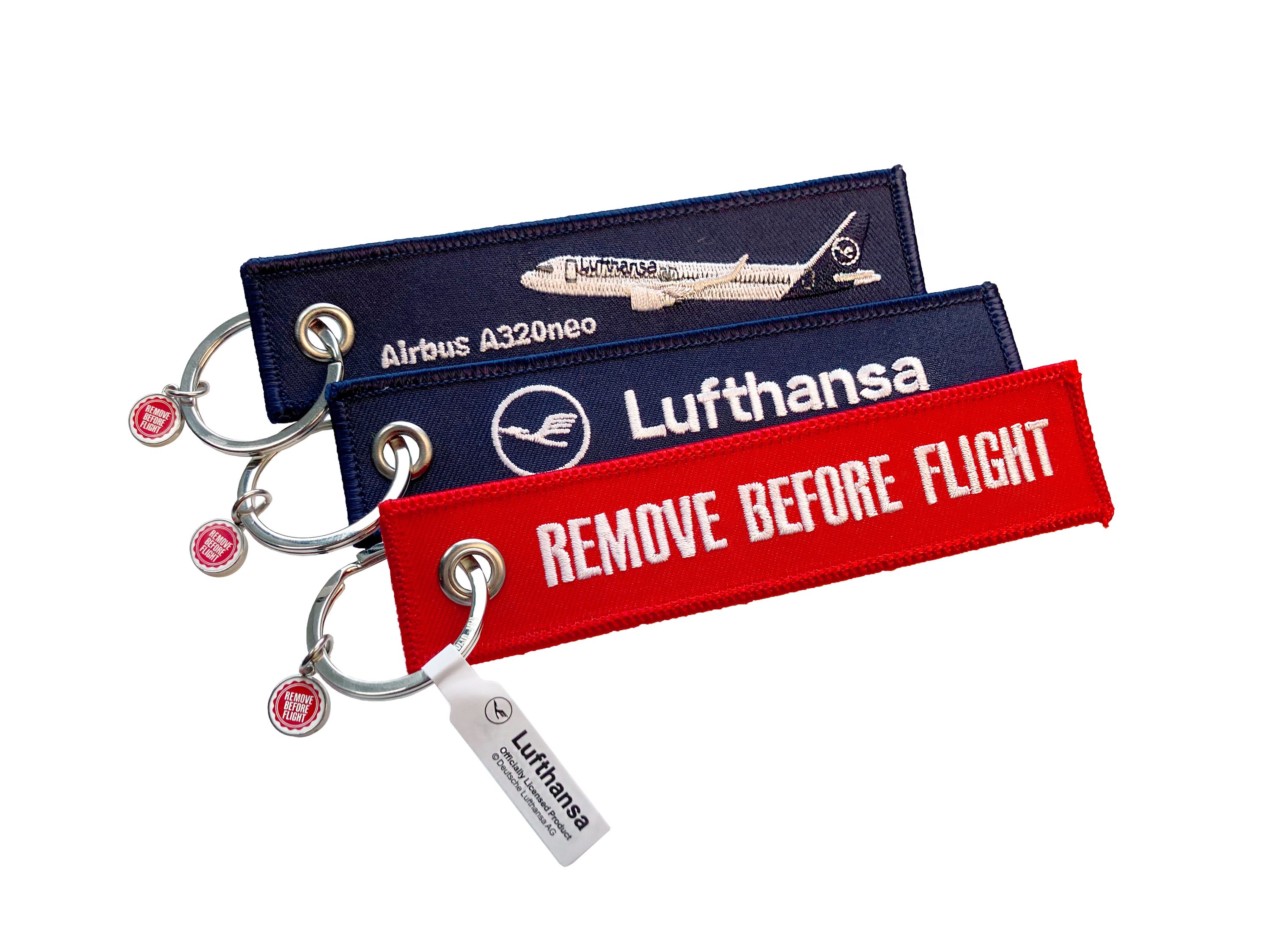 RBF Schlüsselanhänger Lufthansa/Airbus A320/Remove Before Flight 3er-Set
