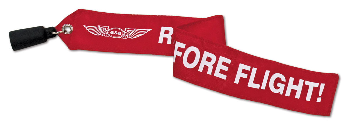 ASA Staurohrschutz mit Banner "Remove before flight"