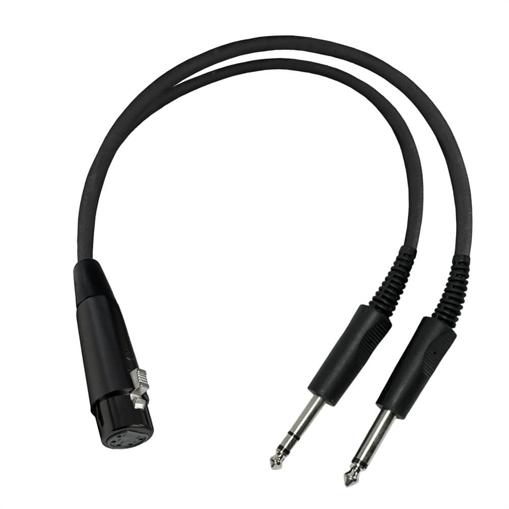 ASE Adapterkabel für Airbus-Headsets mit 5 Pin XLR / GA Dual Plugs