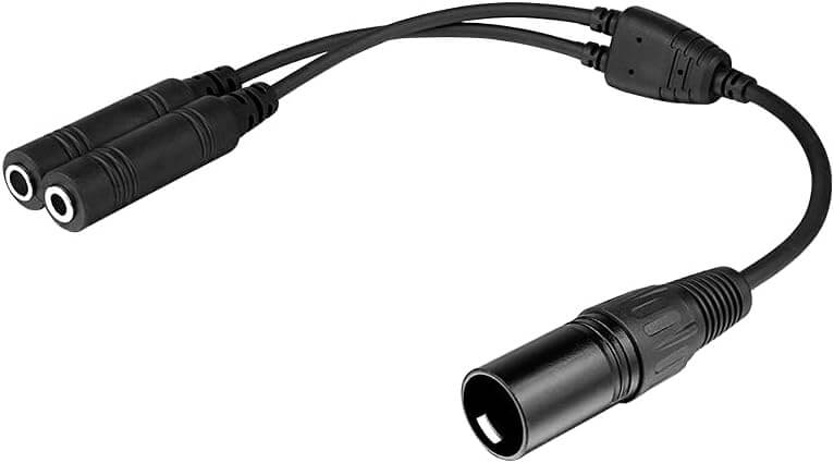 ASE Adapterkabel für Airbus-Headsets mit GA Dual Plugs / 5 Pin XLR
