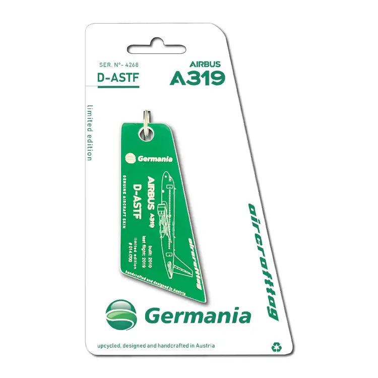 Aircrafttag Airbus A319 Germania D-ASTF