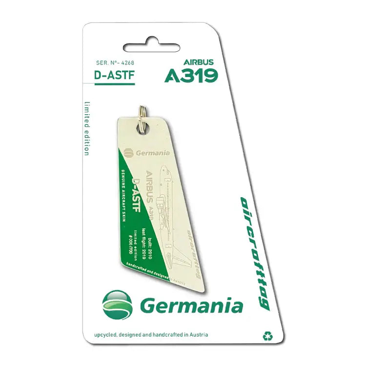 Aircrafttag Airbus A319 Germania D-ASTF