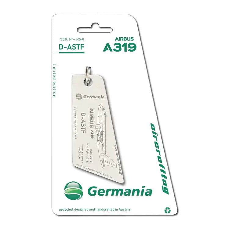 Aircrafttag Airbus A319 Germania D-ASTF