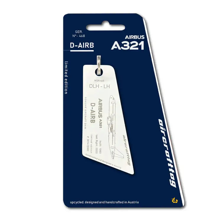 Aircrafttag Airbus A321-100 Lufthansa D-AIRB