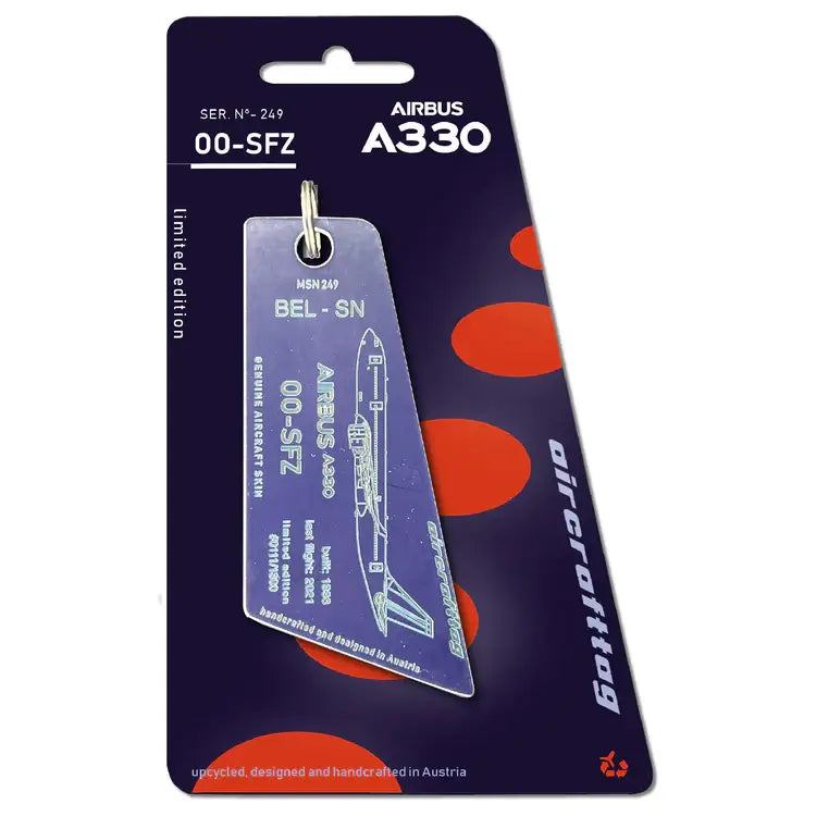 Aircrafttag Airbus A330 Brussels Airlines OO-SFZ