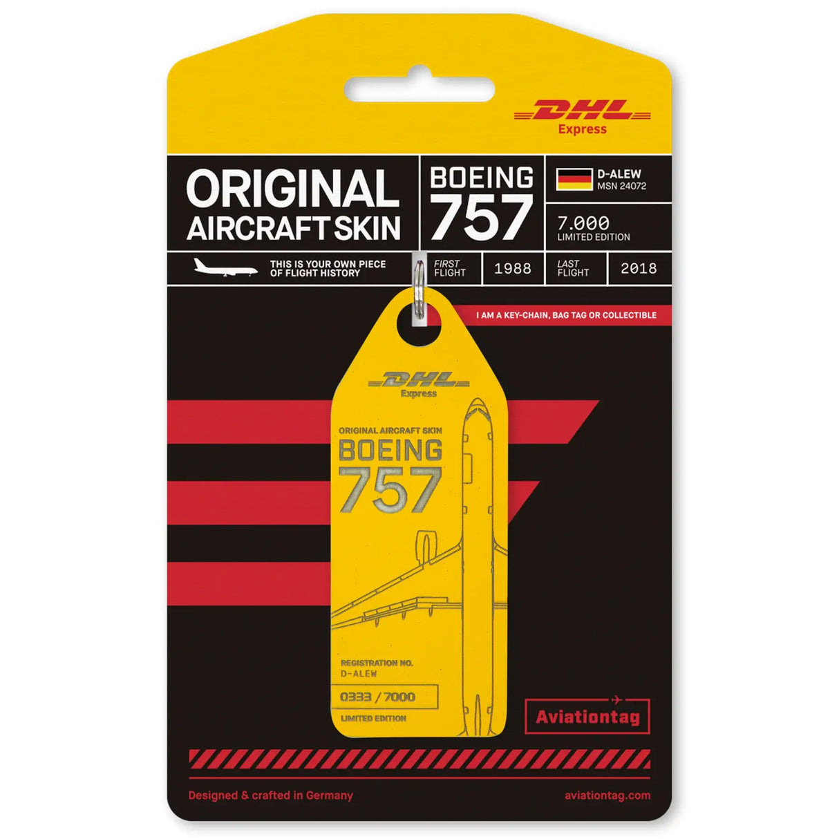 Aviationtag DHL Express Boeing 757 D-ALEW