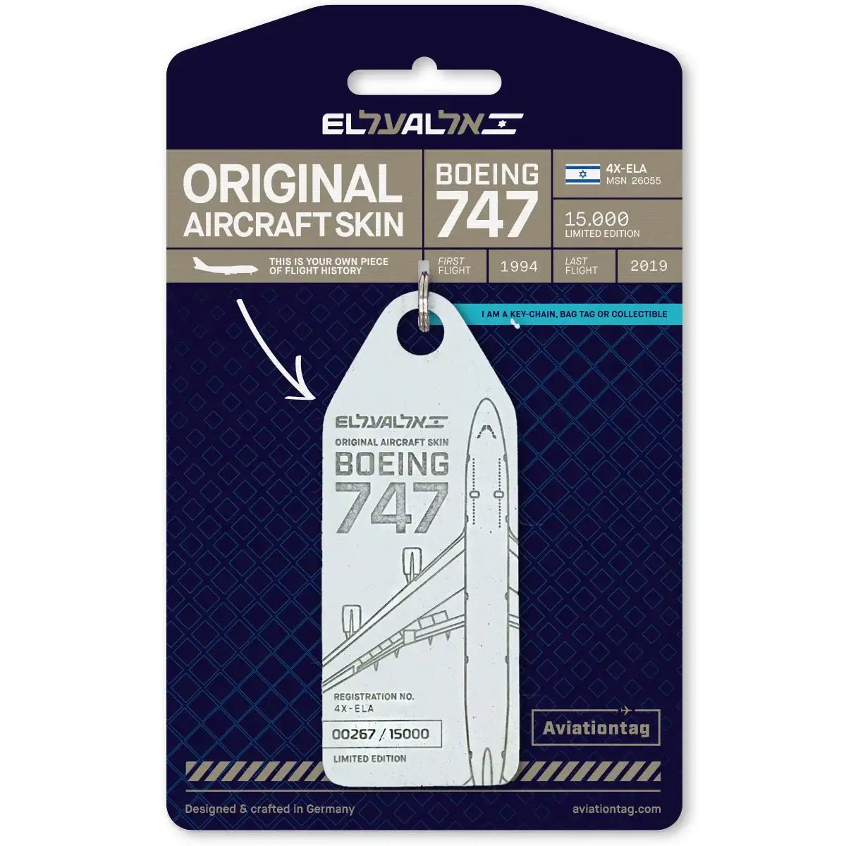 Aviationtag El Al Boeing 747 4X-ELA