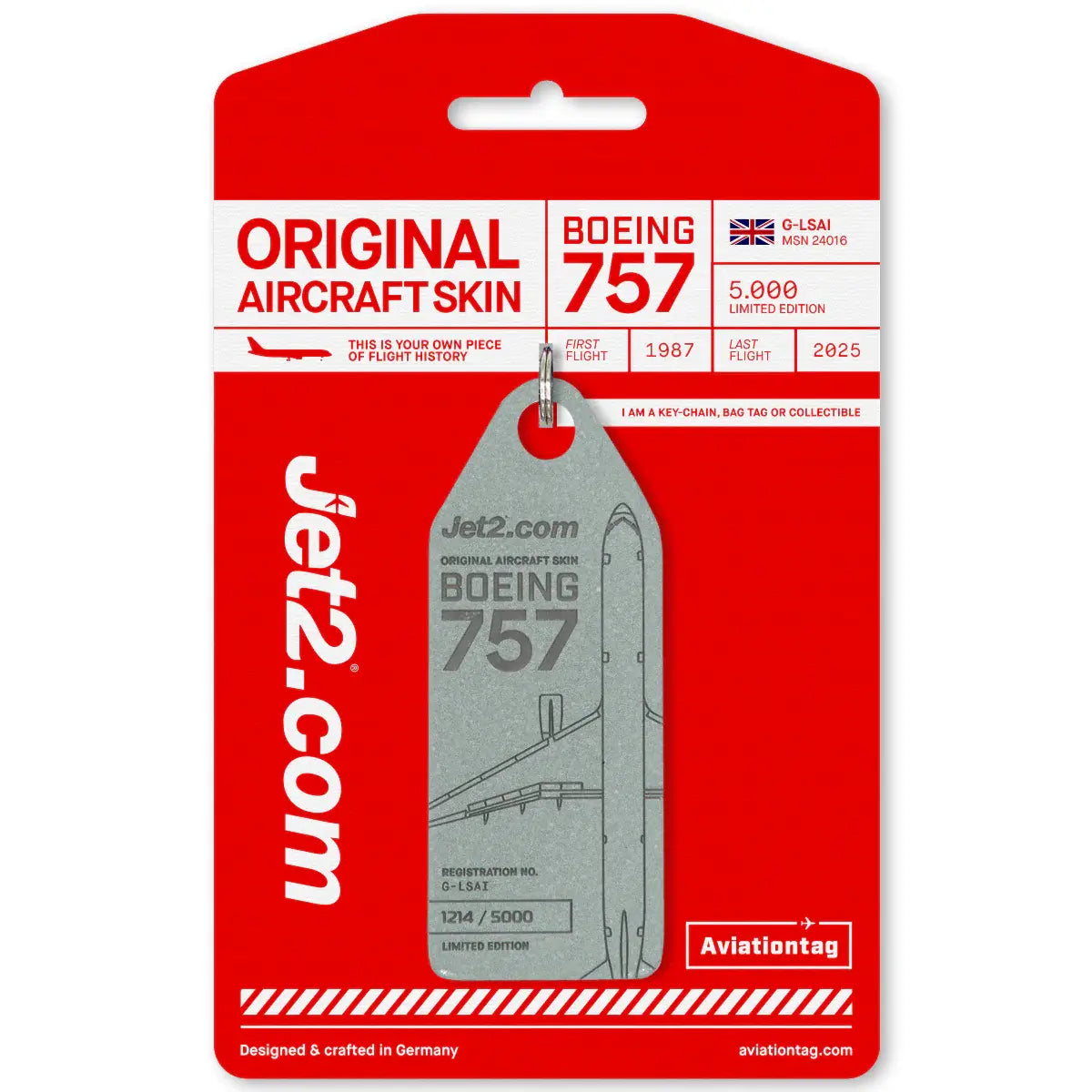 Aviationtag Jet2 Boeing 757 G-LSAI