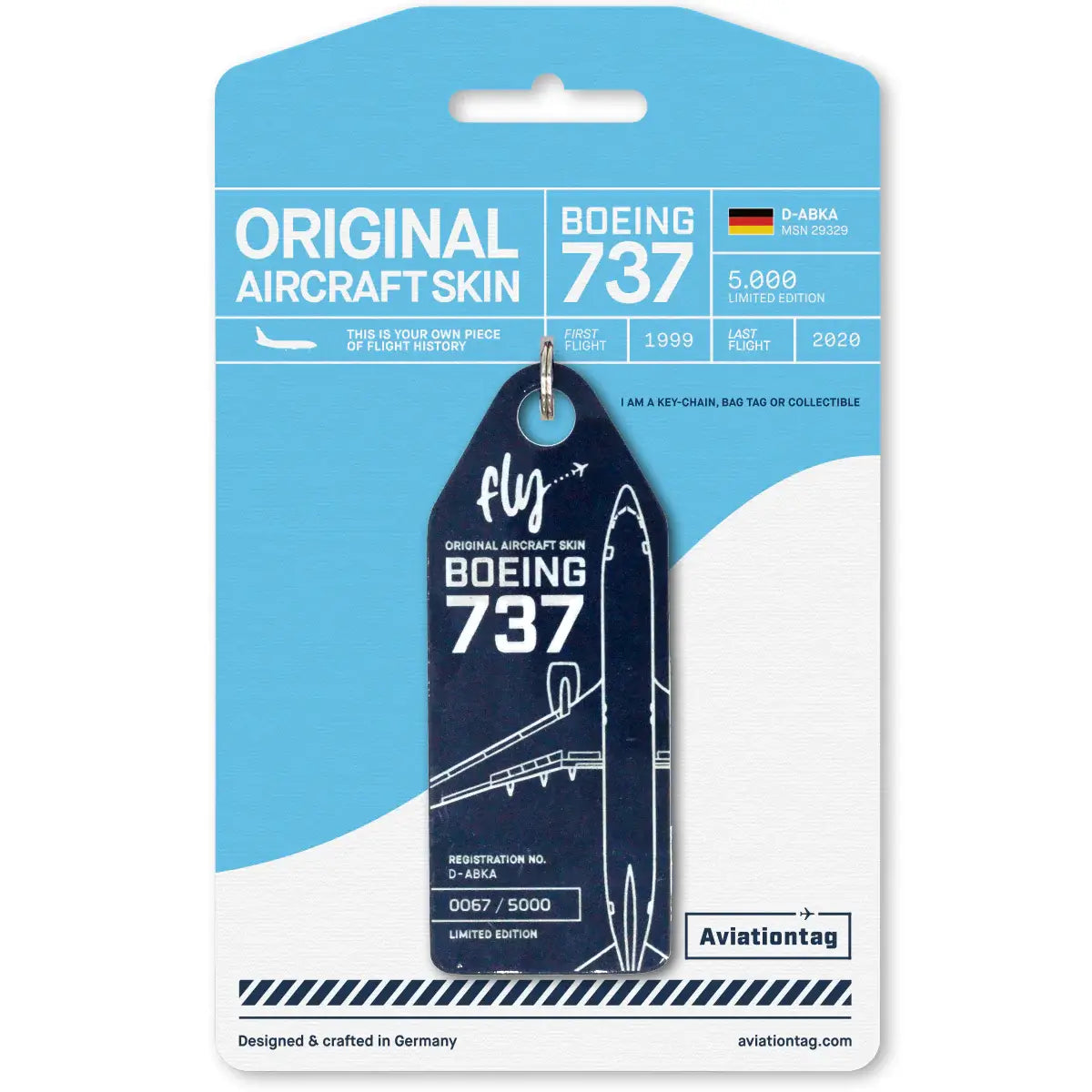 Aviationtag TUIfly Boeing 737-800 NG, D-ABKA
