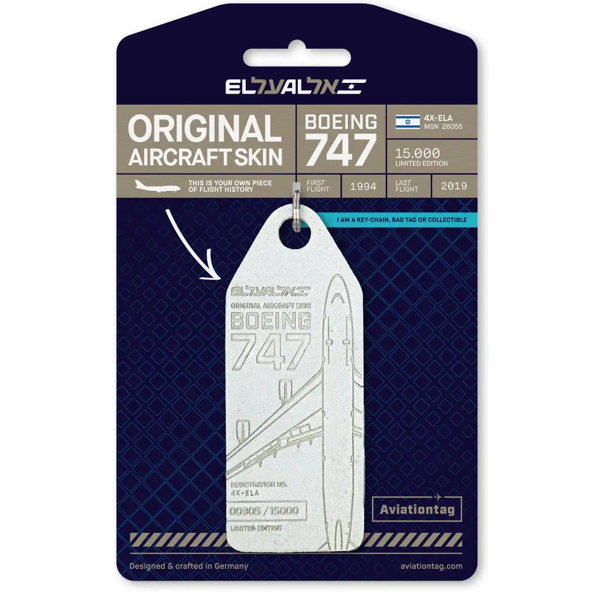 Aviationtag El Al Boeing 747 4X-ELA