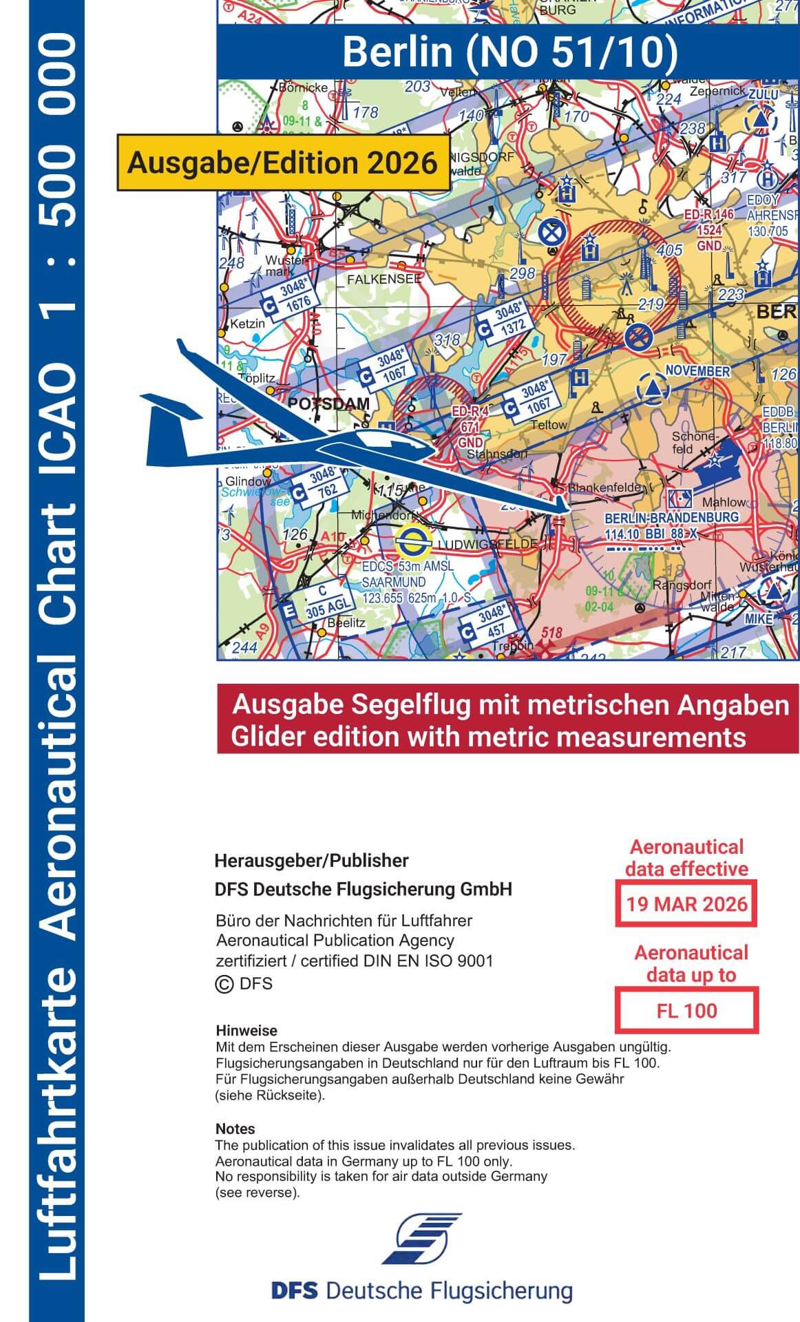 ICAO Segelflugkarte Deutschland 2026, Berlin