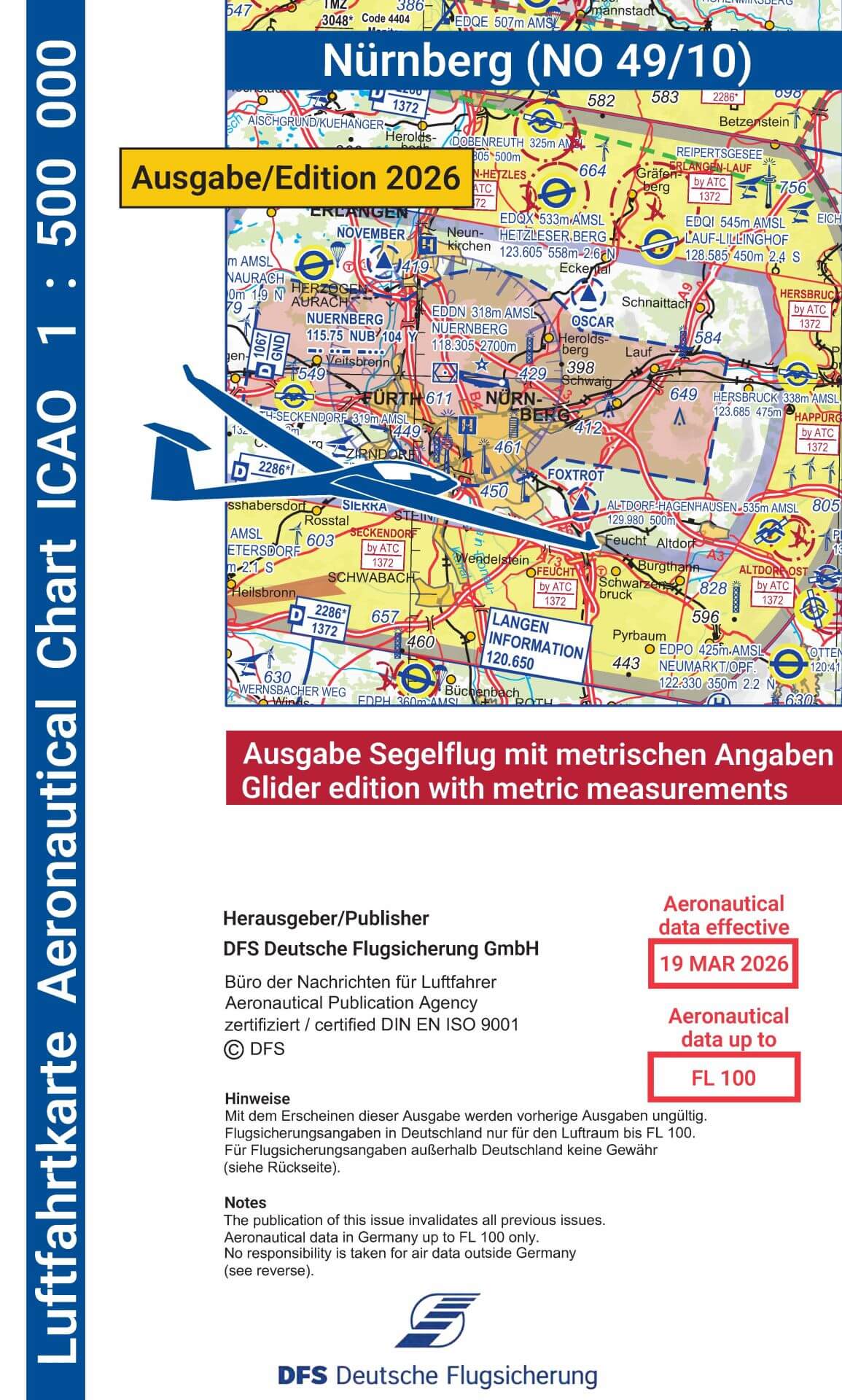 ICAO Segelflugkarte Deutschland 2026, Nürnberg