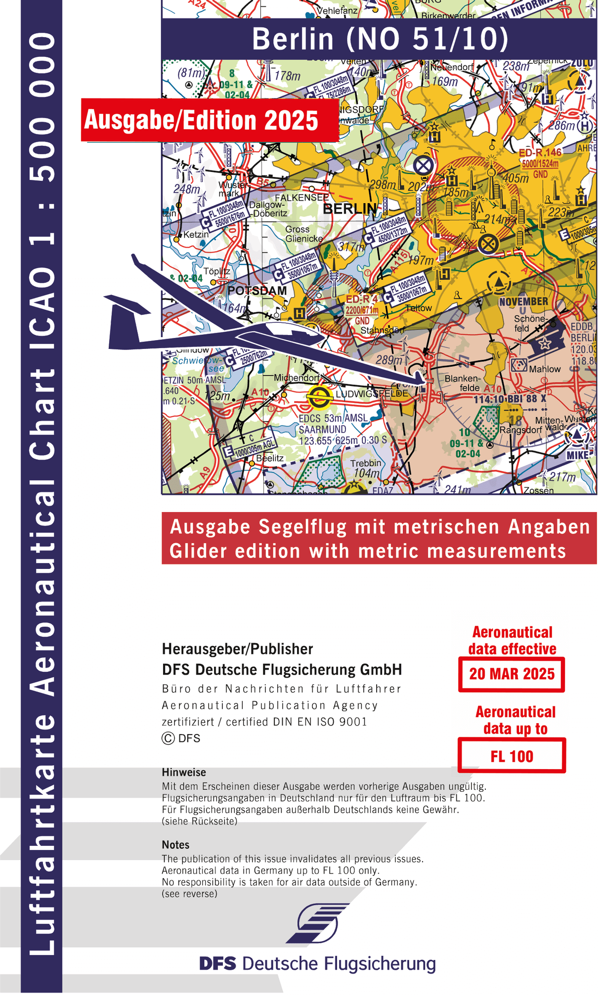 ICAO Segelflugkarte Deutschland 2025, Berlin