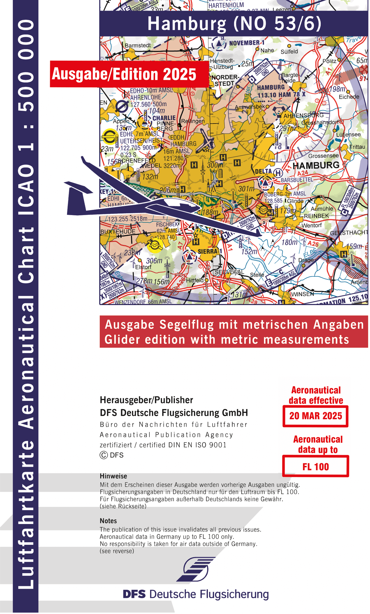 ICAO Segelflugkarte Deutschland 2025, Hamburg