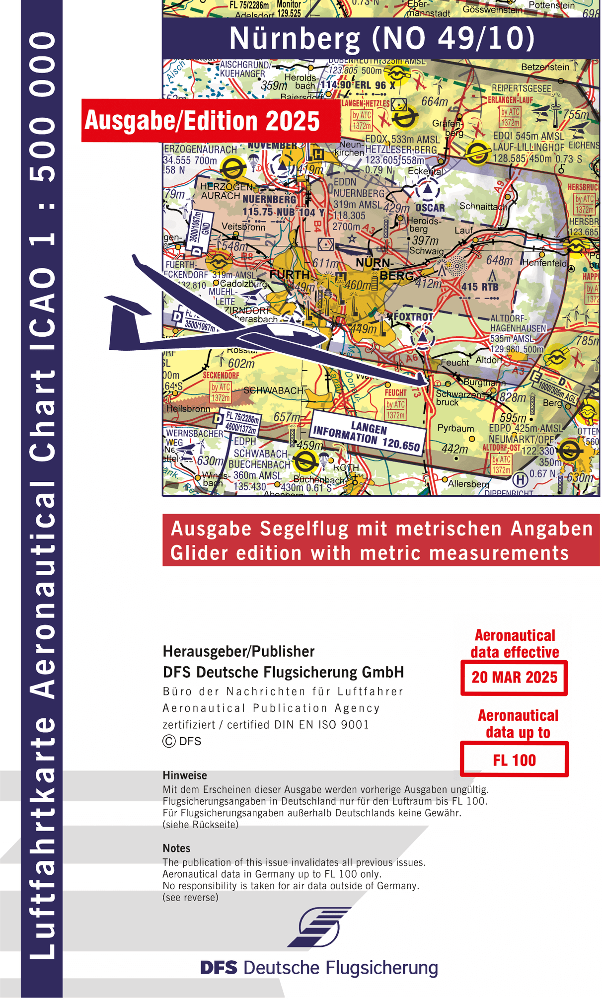 ICAO Segelflugkarte Deutschland 2025, Nürnberg