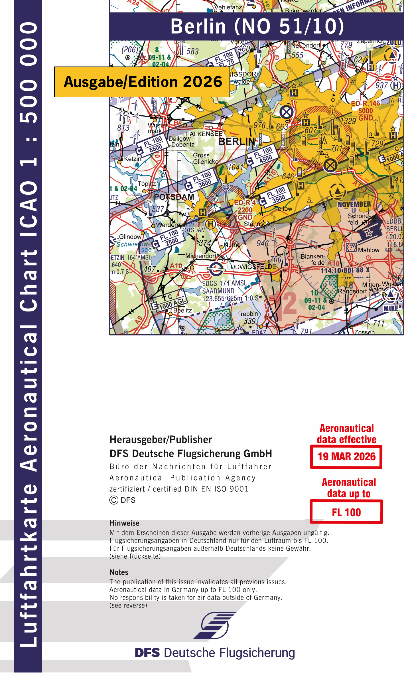 ICAO Flugkarte Deutschland 2026, Blatt Berlin