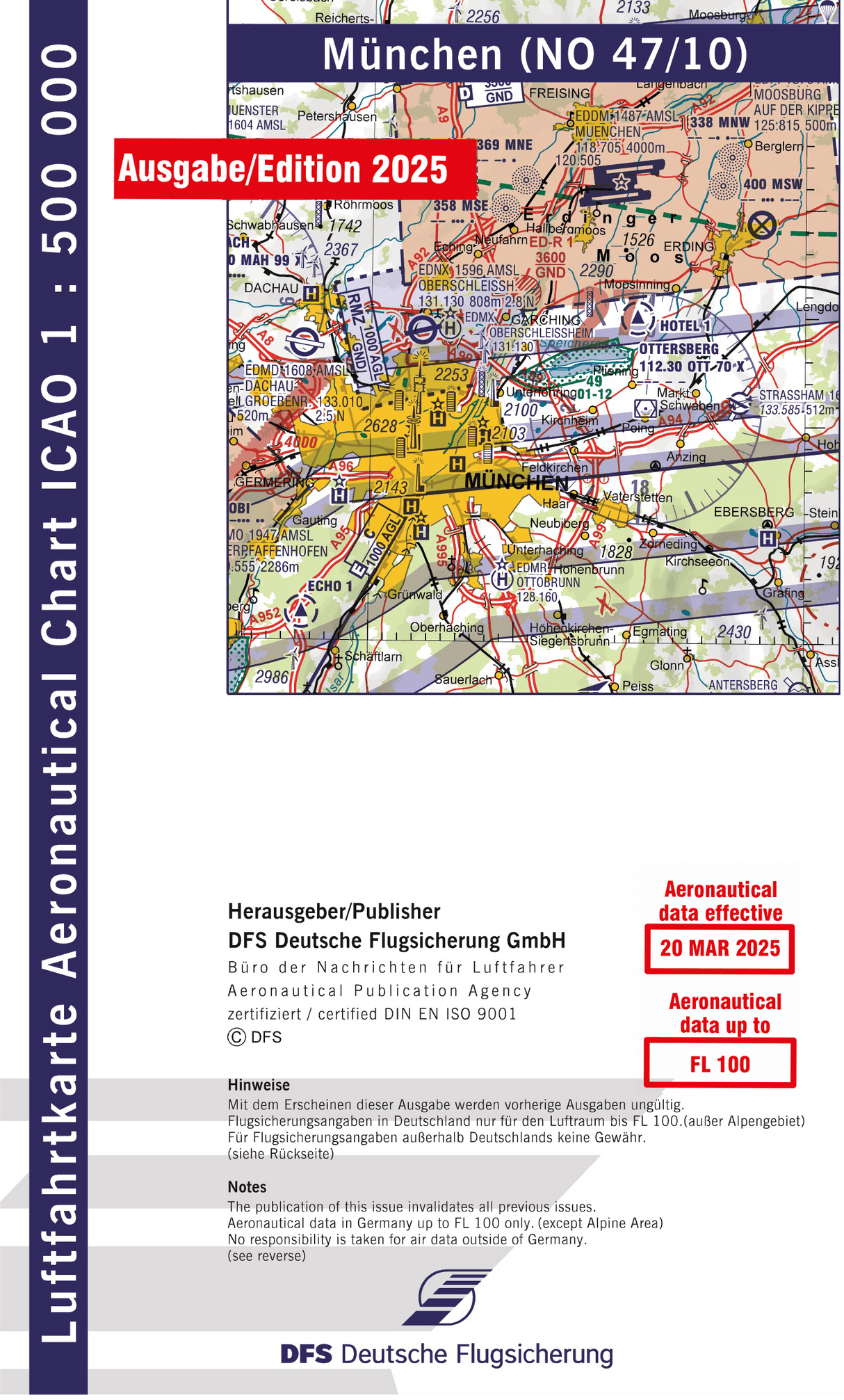 ICAO Flugkarte Deutschland 2025, Blatt München