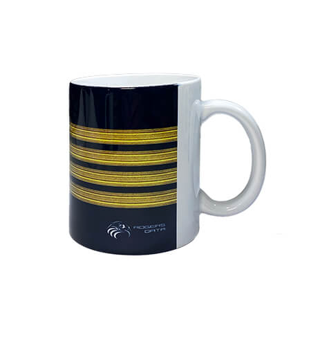 Rogers Data Kaffeetassen Pilot Captain Stripes 4er Set