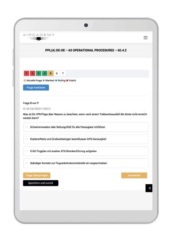 Aircademy Online-Fragentrainer SPL