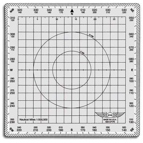 ASA Kursviereck Square Aviation Plotter