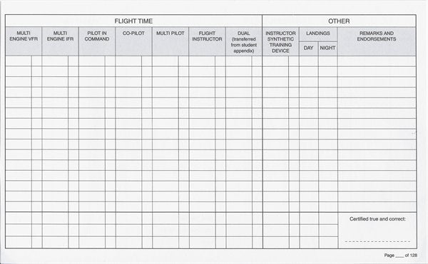 ASE Piloten-Flugbuch EASA