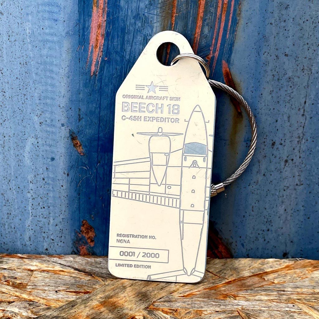 Aviationtag Beechcraft 18 C45H N6NA