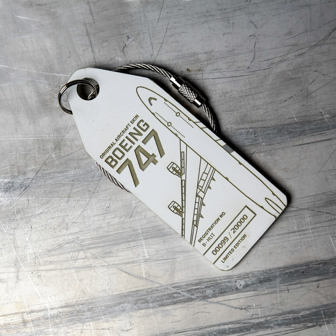 CX B-HUI キャセイパシフィック航空 Aviationtag ホワイト Aviationtag Cathay Pacific Boeing 747 B-HUI – Aeroshop24