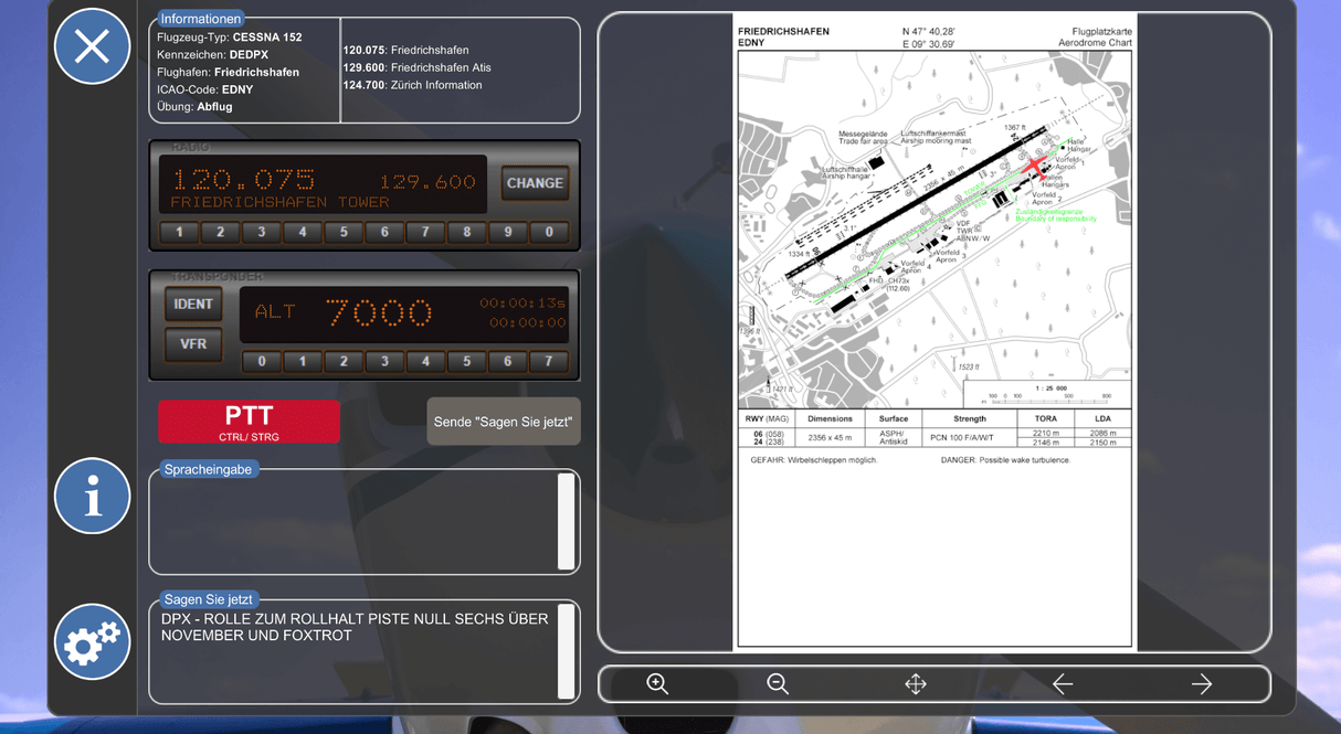 DFS VFR Sprechfunk Simulator