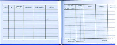 Flugbuch für Ultraleicht-Flieger A6