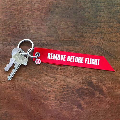 RBF-Originals Fähnchen-Schlüsselanhänger "Remove Before Flight" (Set 3 Stück)