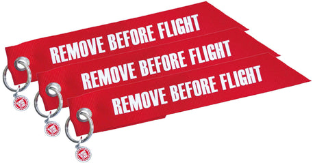 RBF-Originals Fähnchen-Schlüsselanhänger "Remove Before Flight" (Set 3 Stück)