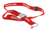 RBF-Originals Schlüsselhalsband (Lanyard) REMOVE BEFORE FLIGHT mit Mini-Seatbelt-Schnalle