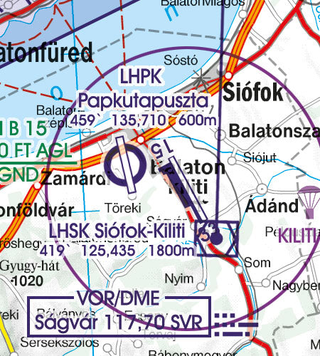 Rogers Data - VFR Flugkarte Ungarn 1:500.000, laminiert