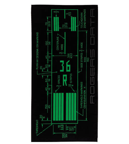 Rogers Data Badetuch „Runway Markings“ 90 x 180 cm